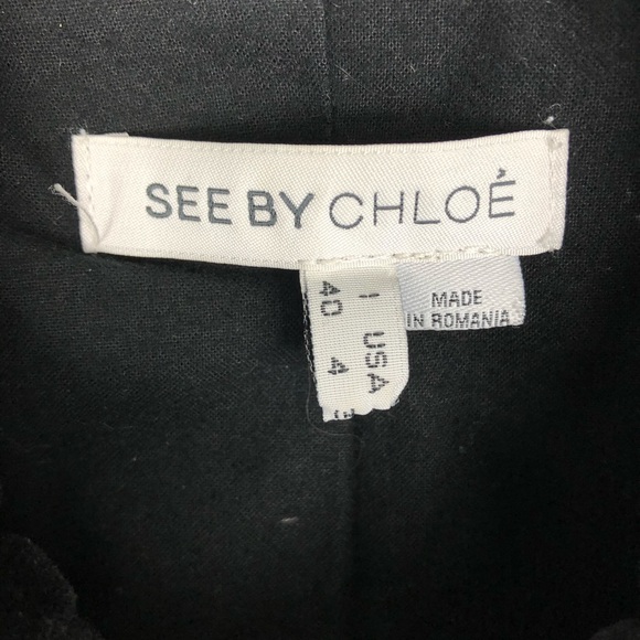 See by Chloe Black Double Breasted Wool Coat - Picture 7 of 8